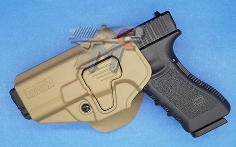 LayLax Glock CQC Battle Style Holster (TAN) (Left) - Click Image to Close